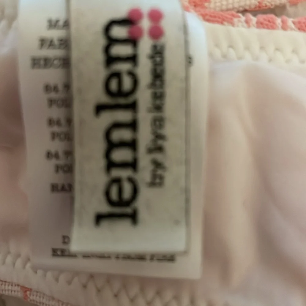 Lemlem Lola‎ Jacquard Bandeau Center Tie Removable Strap Light  Pink White Large - Picture 7 of 10